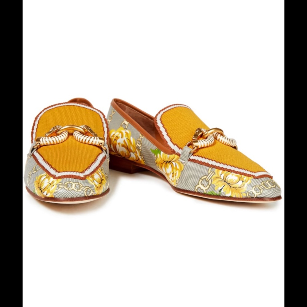 Tory Burch Jesse Printed Knit Loafer 8.5 (EUC!)